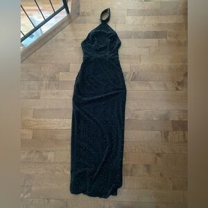 Oh Polly beaded halter dress